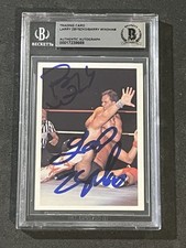 BARRY WINDHAM & LARRY ZBYSZKO 1988 WONDERAMA NWA SIGNED AUTOGRAPHED CARD BAS