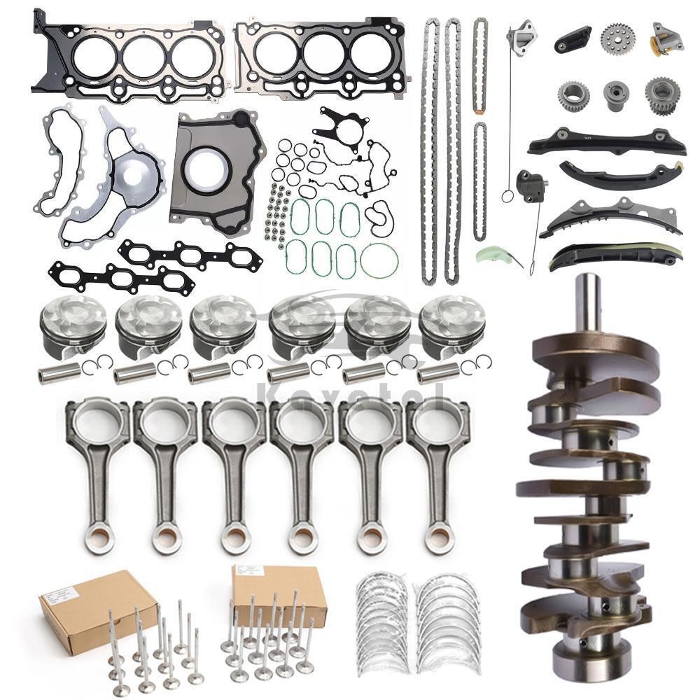 3.0TT V6 Gas Engine Overhaul Rebuild Kit w/ Crankshaft Rods Timing For Maserati