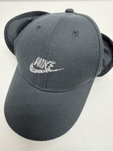 Nike Ear Flap Hat Legacy 91 Youth Dri-Fit Black Fleece Lined DM8452-010