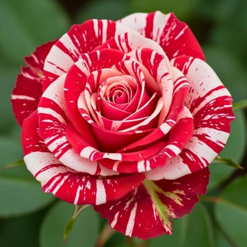 Planta de rosa trepadora roja blanca viva del 4 de julio - fragante - 5-8" de alto - sin maceta Foto 3 de 4