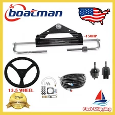 NEW Boat Hydraulic Steering System Kit Marine Outboard Steering 150HP Outboard