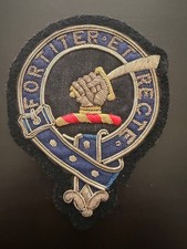 Vintage Authentic Scottish Clan Crest Bullion Badge