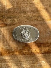 Vintage Gianni Versace Silver Belt Buckle Medusa Face