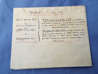 Antique Vellum Indenture dated 1824 Clifton Gloucestershire 2 sheets