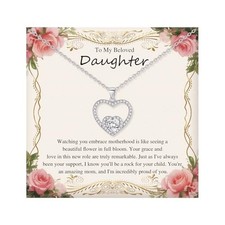 Daughter Gifts from Mom - To My Beloved Daughter Necklace, Silver Heart