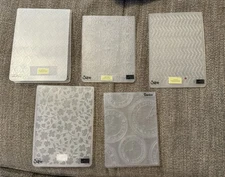 Stampin Up Big Shot Embossing Folders - Lot Of 5 Used
