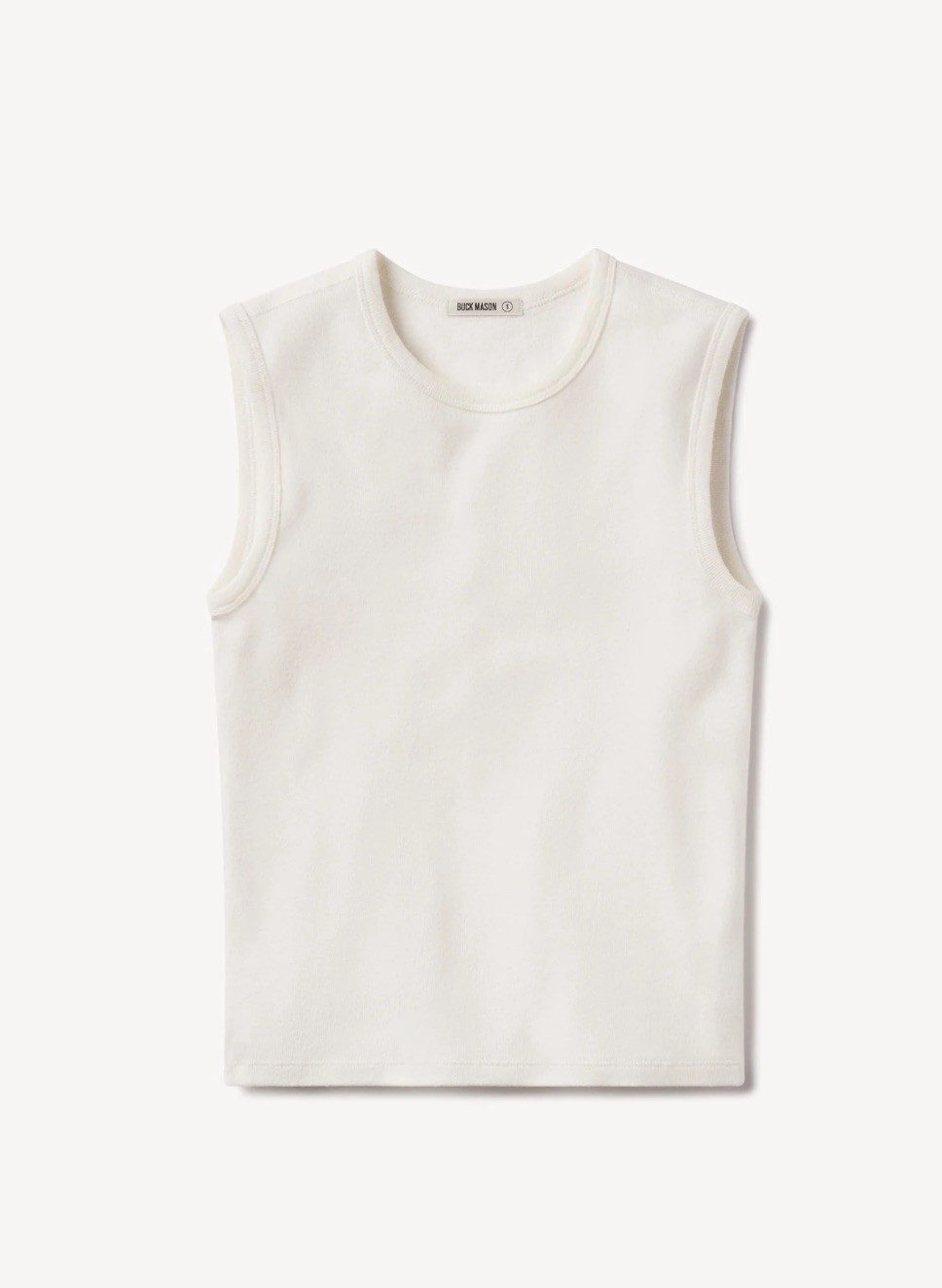 White Tank Sleeveless Cropped Medium