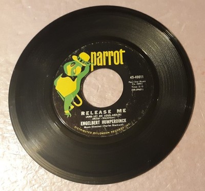 Engelbert Humperdinck Release Me/Ten Guitars by Parrot 7'' Vinyl 45rpm Record