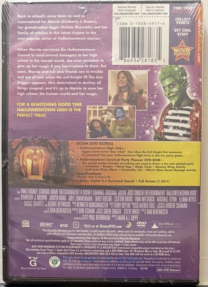 Halloweentown High (DVD, 2005) Disney NEW Sealed - Image 2 of 2
