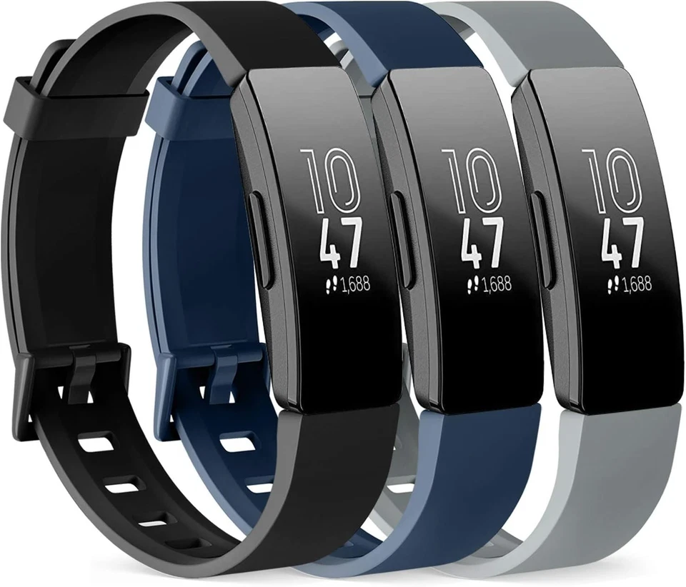 Pack 3 Silicone Bands for Fitbit Inspire HR & Fitbit Inspire 2 &Fitbit Inspire &