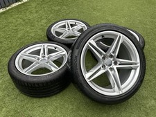 4 X Genuine Audi A4 18” Alloy Wheels And Tyres+S-Line+Quattro+A5+A6+TFSI+Plus+