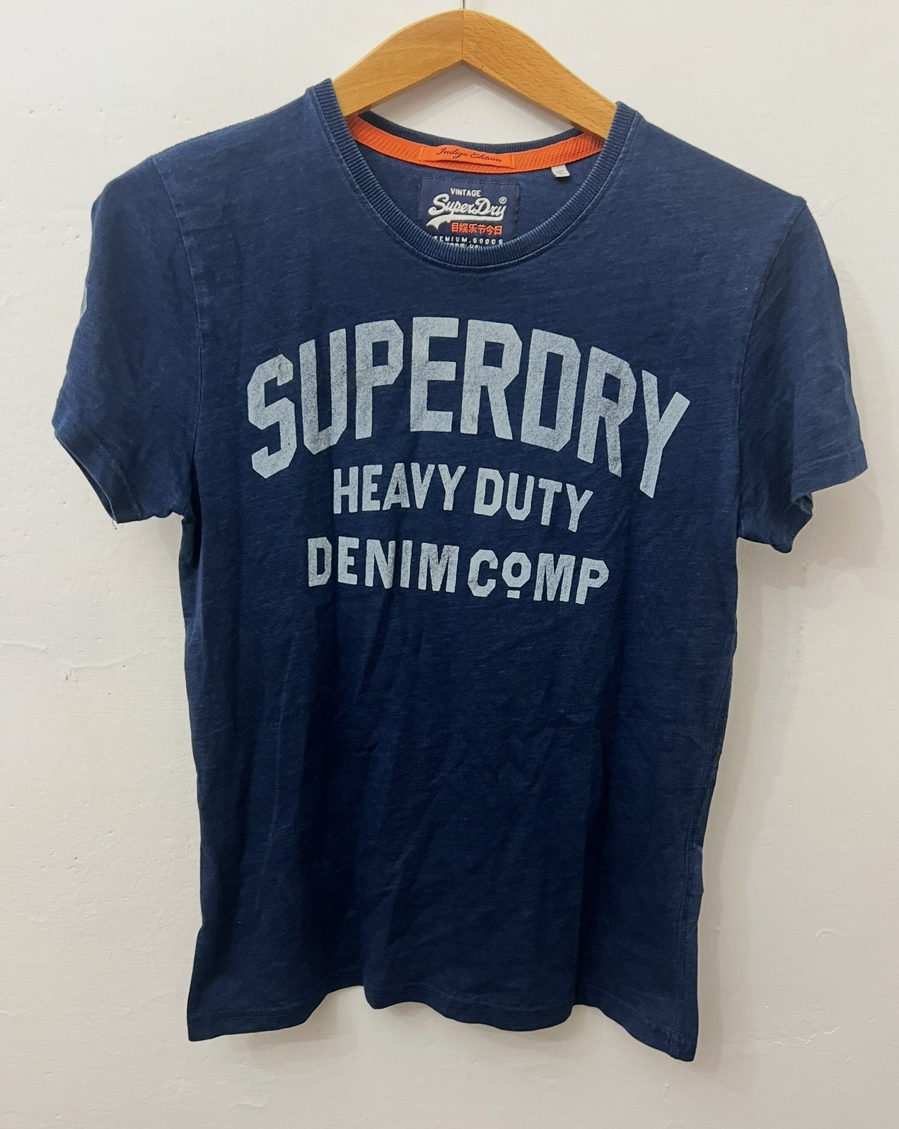 T-Shirt Superdry Blu Logo Frontale Uomo Taglia S