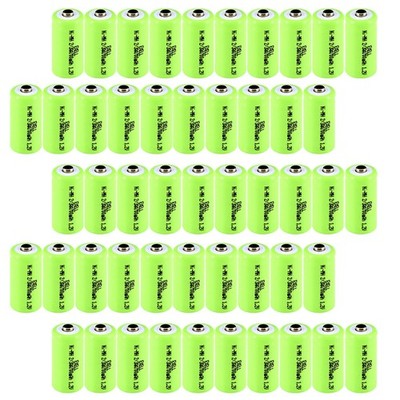 50pc  2/3AA NiMH 700mAh 1.2V Button top Rechargeable Battery
