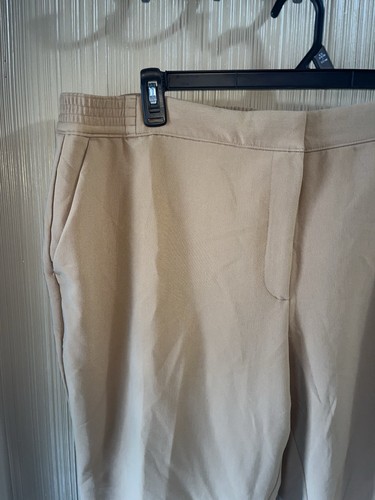 Worthington Stretch Waist Dress Pants Womens 2X Brown Straight Leg Pockets NWT - Picture 2 of 7