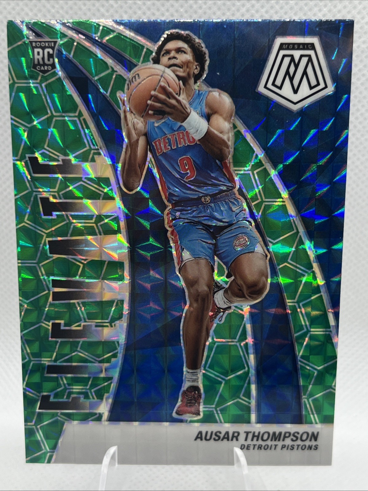 2023-24 Panini Mosaic - Elevate Green Mosaic #10 - Ausar Thompson (RC) Pistons