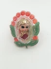 Liddle Kiddles Jewelry Flower Locket Ring & Tiny Doll By Mattel
