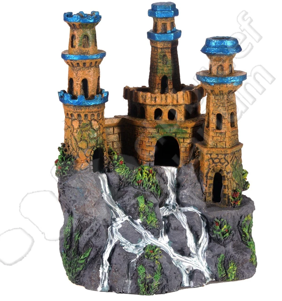 Замок на скалистом водопаде смола аквариум/террариум украшение #141 - Изображение 2 из 3