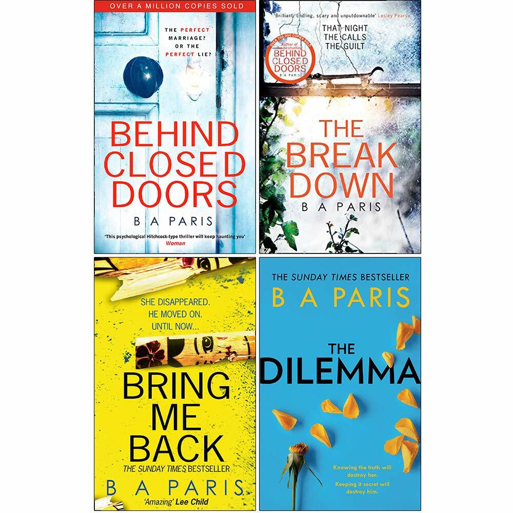 B A Paris Collection 4 Books Set (The Breakdown, Bring Me Back,The Dilemma)