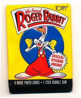 1988 Topps Roger Rabbit Wax Pack 4 Pack Lot 