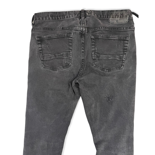 PacSun Jeans Men's Size 32x30 Distressed Comfort Stretch Dark Black Skinny Denim - Picture 5 of 12