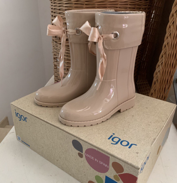 Botas de Agua Niña Camperas Tipo Charol de Igor Talla 33