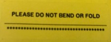 60 PLEASE DO NOT BEND OR FOLD Small Multicolor Labels: 1 3/4" x 5/8" Stickers