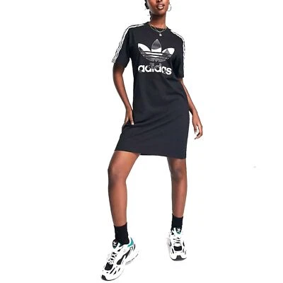 adidas X Marimekko Tee Dress Fashion Shirt Kleid Sommerkleid H20487 Schwarz  - Bild 1 von 4