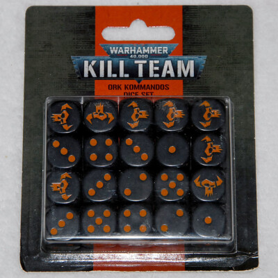 Kill Team: ''Ork Kommandos Dice Set''   20 Orks Würfel   Warhammer 40,000 40K NEU!