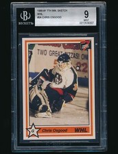 1990-91 7th Inning Sketch WHL rookie #24 Chris Osgood rc BGS 9 Mint