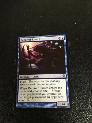 MTG Magic The Gathering Dark Commander Deceiver Exarch Misprint Color ...