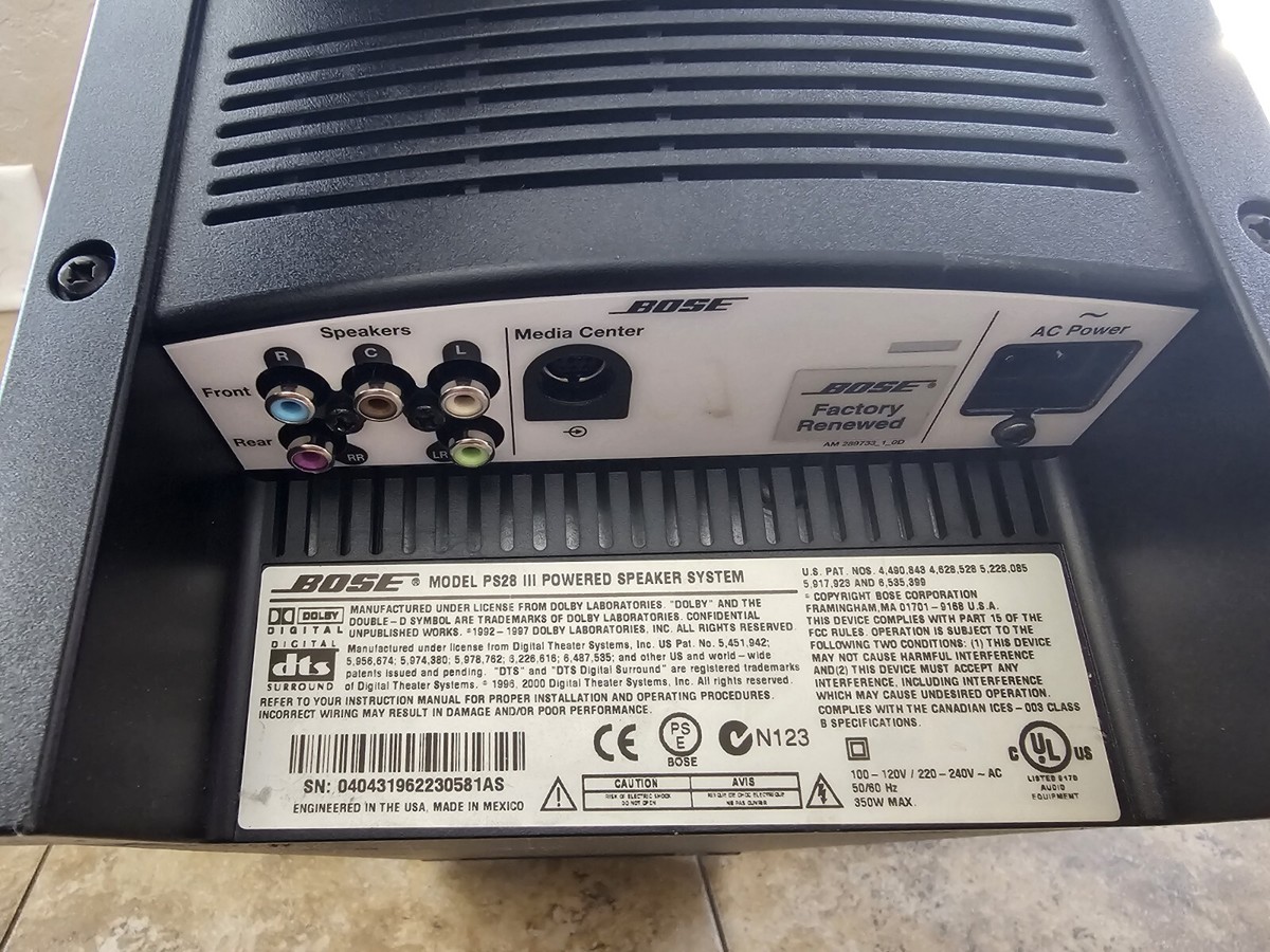 ラジオ・コンポ BOSE Lifestyle PS28 ||| Bose PS28 III Powered Speaker System Passive Subwoofer | eBay