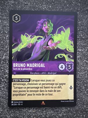 KARTE LORCANA KAPITEL 4 SELTEN - 38/204 BRUNO MADRIGAL NEU FR
