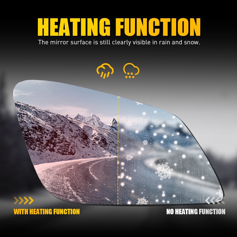 Mirror Glass Heated For 2010-16 BMW 528i 535i 550i 535D 640I | Right Left Side T