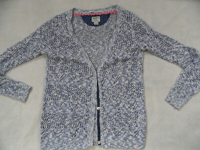 Cardigan Pepe Jeans Motif Troué Bleu Et Blanc Chiné - Taille 152 (14-15 Ans)