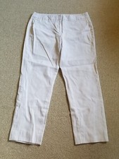 Womens Pants-LIZ CLAIBORNE-white cotton stretch pique "Emma classic" crop-10