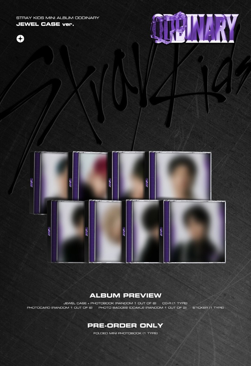 スキズ oddinary Jewel case 新品未開封 8種セット CD STRAY KIDS - 6th Mini Album Oddinary Jewel Case 8 versions SET +