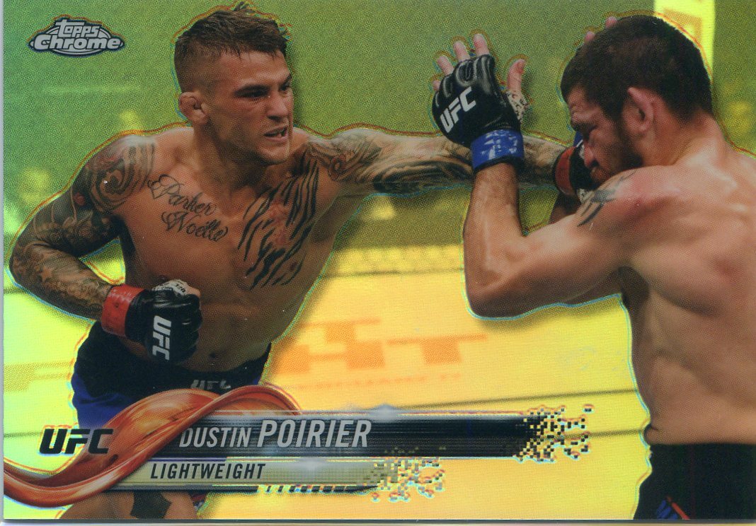 2018 Topps UFC Chrome DUSTIN POIRIER Refractor Card No 23