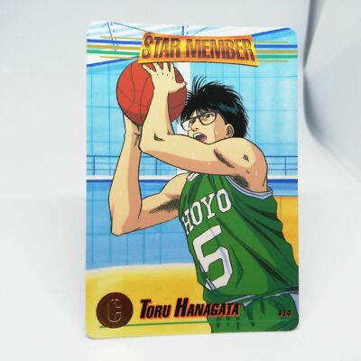 14 Toru Hanagata Slam Dunk CARD From TV Animation Slam Dunk BANDAI