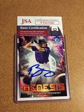 BENNY MONTGOMERY 2021 BOWMAN CHROME GENESIS AUTOGRAPHED ROOKIE CARD.JSA CERT.