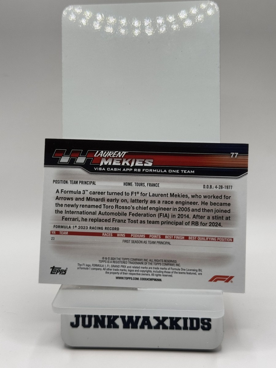2024 Topps Paddock Pass Formula 1 #77 Laurent Merkies Red