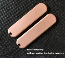 1 Pair Red Copper Knife Handle Patches for 58MM Victorinox Swiss Army Knives