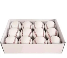 12 pzas de Pelotas de Béisbol de Entrenamiento Sin Marcas 