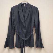Free People Flare Sleeve Blazer Wrap Linen Blend-Size Small Boho