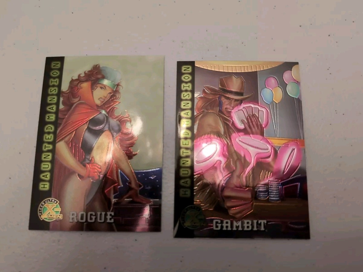 Set Of Of Fleer Ultra X-Men Haunted Mansion Rogue And Gambit