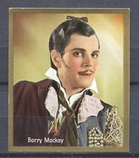 Barry Mackay Vintage Movie Star Cigarette Trading Card Josetti No.166