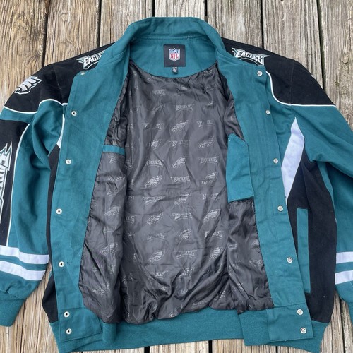 Vintage All Over Print NFL Philadelphia Eagles Pro Jacket Size 4XL - Picture 7 of 11