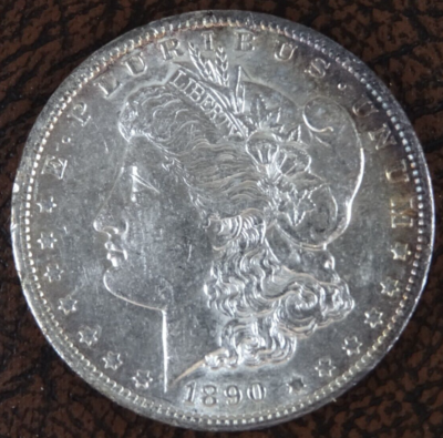 コレクション 1890 Morgan Silver Dollar S Mint 1890-S Morgan Silver Dollar AU/Unc US Mint $1 Coin San Francisco