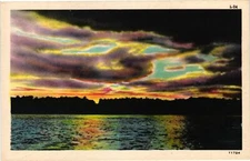 VTG Postcard- 11724. SUNSET OVER WATER. UnPost 1910
