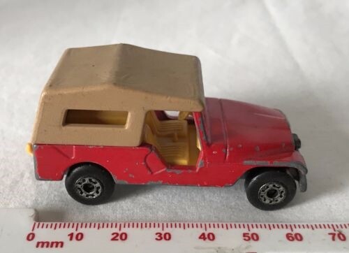 Vintage Red Matchbox Superfast 1970 #53 Jeep CJ6 Made in England Diecast Toy Car - Picture 4 of 4