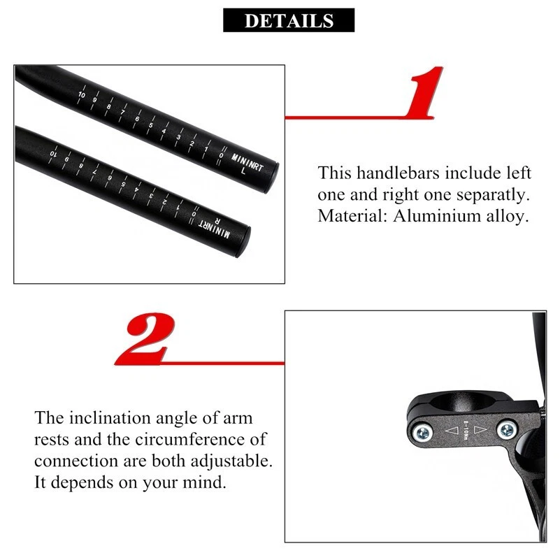 Fahrrad Rest Lenker Clip auf Aero Bars Rennrad Erweiterung Triathlon Aerobars - Bild 3 von 4